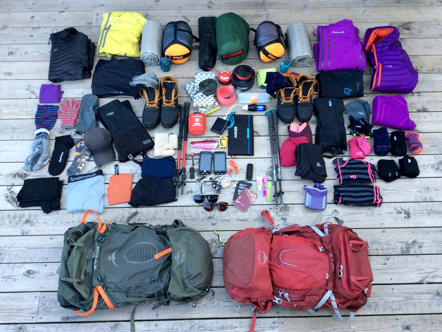 Hiking gear outlet list 2019